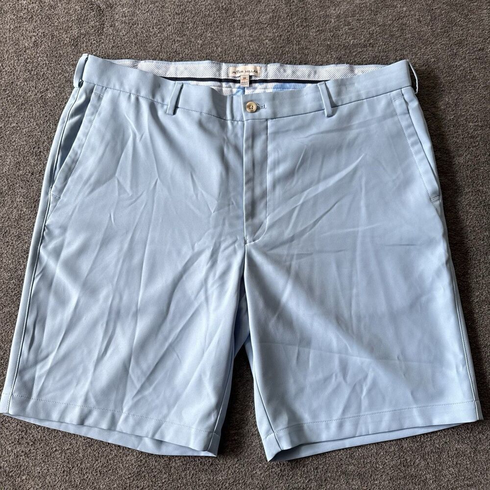 Peter Millar Shorts Mens 38 Salem Performance Cottage Blue Golf 9" $105
